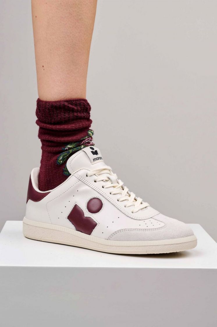  ECRU/BURGUNDY